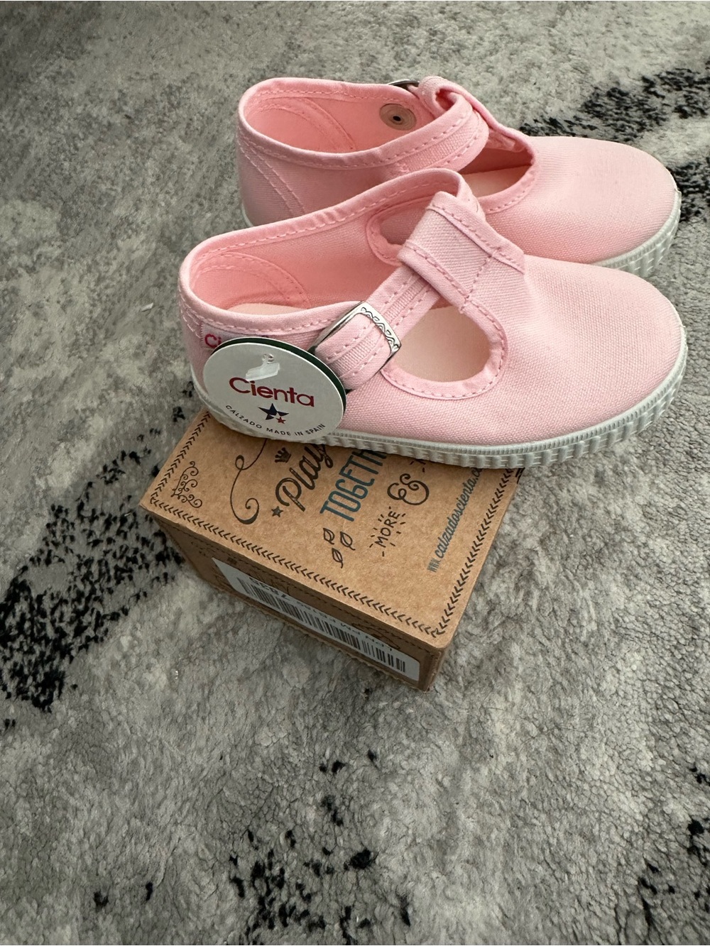 INC International Concepts Pink Canvas Mary Jane Toddler Shoes